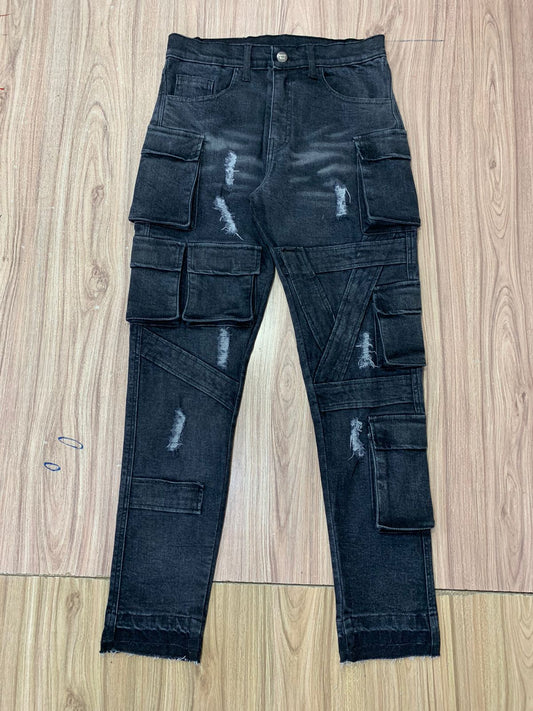 Men's Cargo Denim Jeans