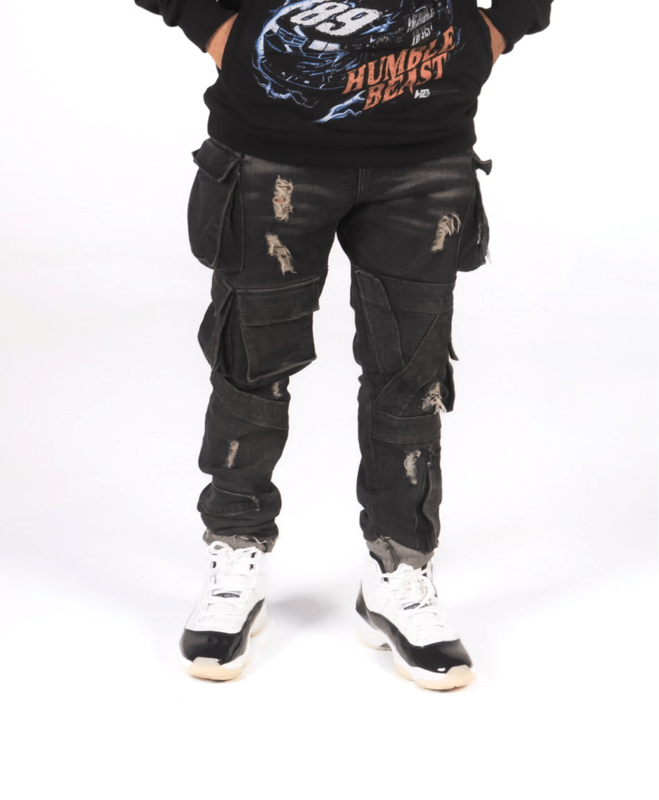 Men's Cargo Denim Jeans - Humble Beast Clothing